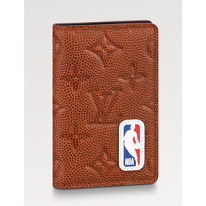 Louis Vuitton NBA Brown Basketball Leather Monogram Logo Pocket Organizer Wallet